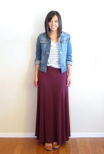  Trendy Maroon - Best Maxi Skirts For Girls And Women