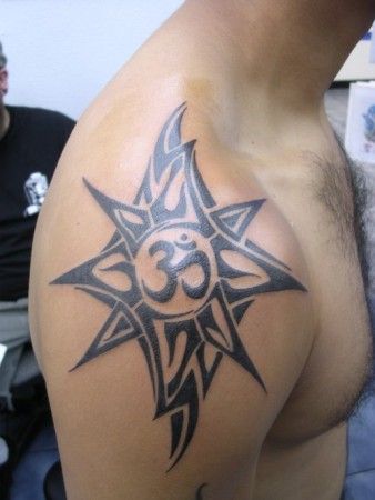 Om Tattoo Design With Star