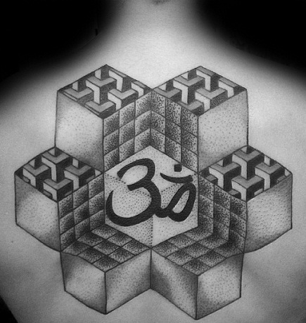 geometric-om-tatuaj-design