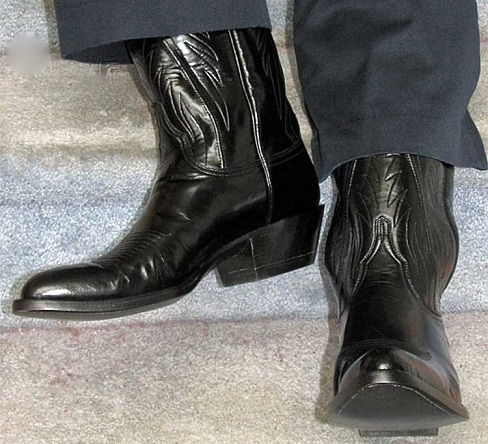 High heel show boots for men