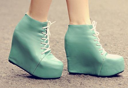 Boots with platform heels