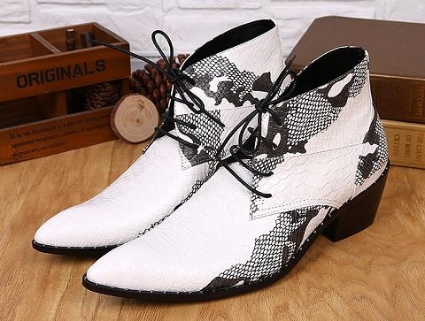 Fashion white heels for men