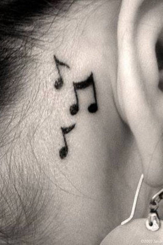 Muzikinis Notes Tattoo