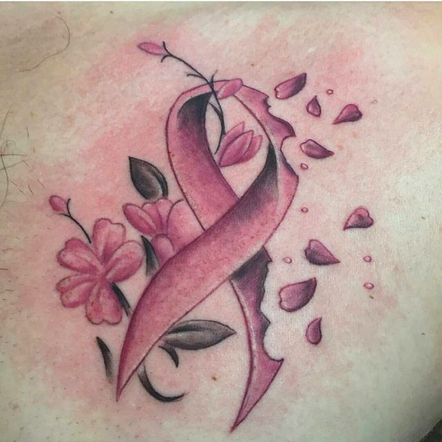 21 Inspirational And Beautiful Breast Cancer Tattoos