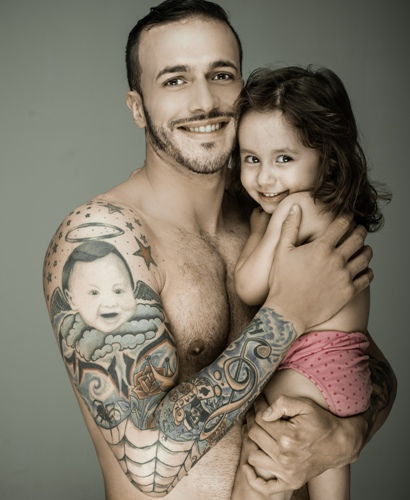 fiică love body art tattoo design for men