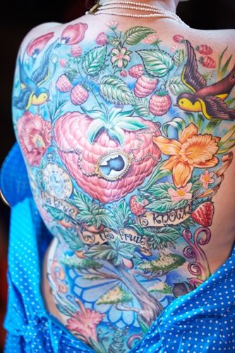 floral tattoos for the back