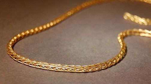 Foxtail long gold chains