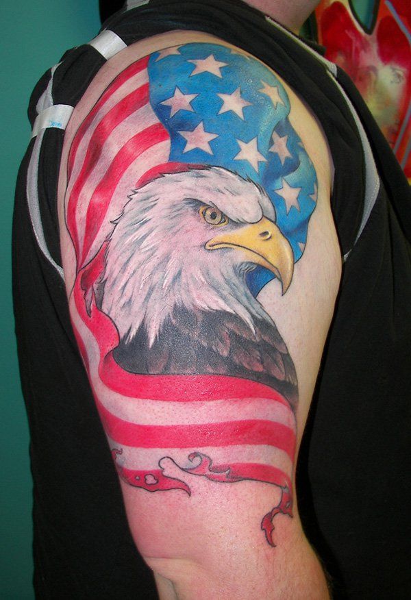 25 Awesome American Flag Tattoo Designs