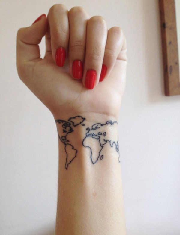 25 Awesome zemljevid tetovaže