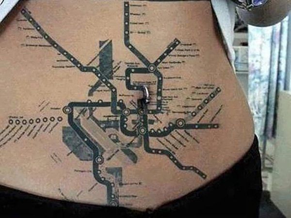 25 Awesome zemljevid tetovaže