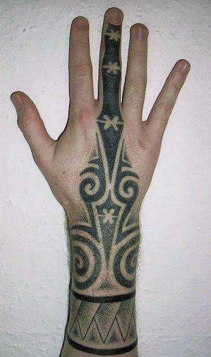 karkötő kézzel-to-ujjak tetoválás