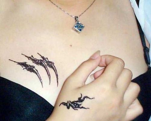Dragon on the hand tattoo