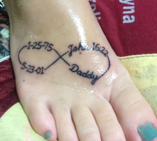 name tattoo design in memory of father