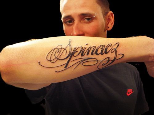 Best name tattoo for the forearms