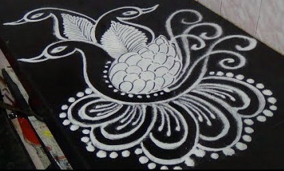 black-and-white-peacock-rangoli22