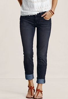 Trendy Cuffed Jeans