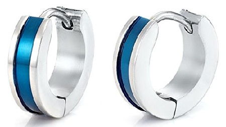 argint-albastru-BALI de design-cercei-pentru-bărbați