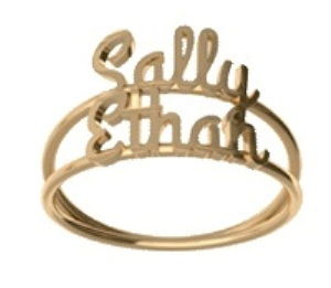 Couples names rings
