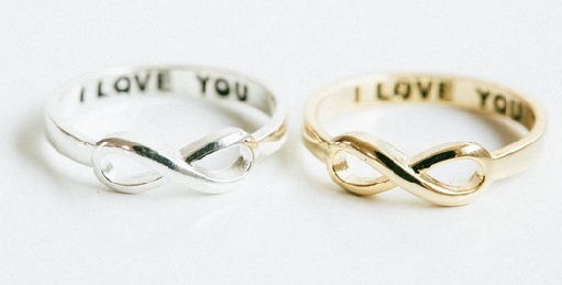 Simbolis Infinity Love Couple Rings