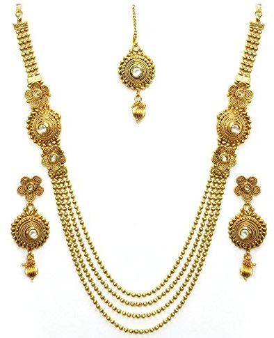 Wedding collection Gold diamond necklace sets -20
