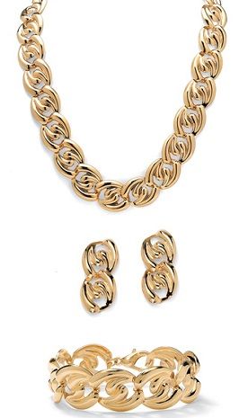 Curb link necklace set -21