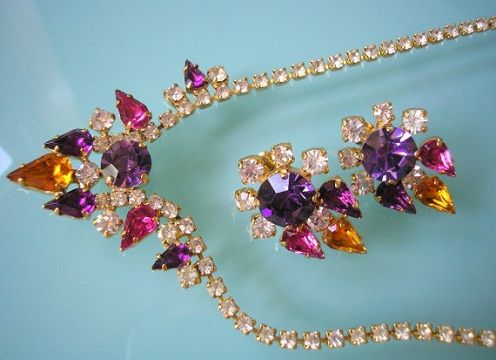 Lila colour necklace set -23