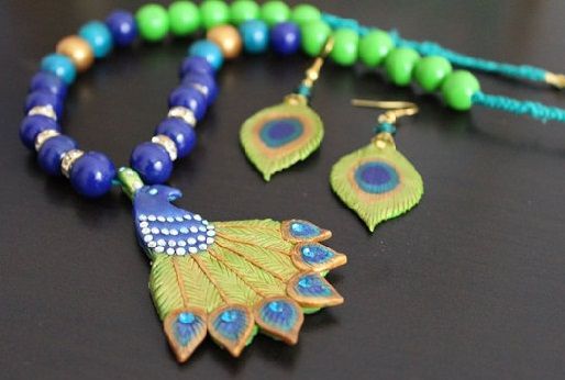 Peacock necklace set -3