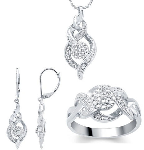 Fashion Diamond 3-piece necklace Set -6