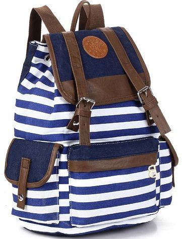 Stripped Pattern School Bags For Teenagers -21
