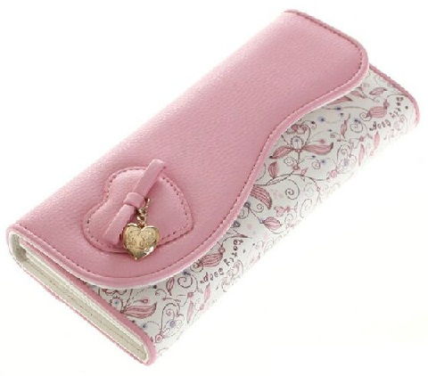 drăguț roz-alb-portofel-