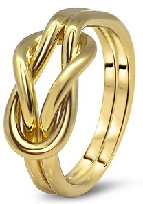 Gold Finger Rings Design For Female With Puzzle Design