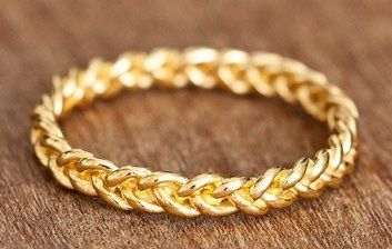 Împletit Gold Ring Design