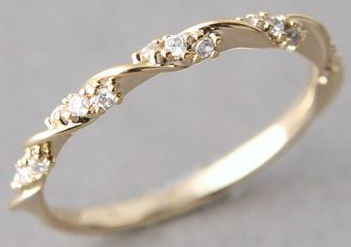 Auksas Rings For Women Ribbon Gold Ring