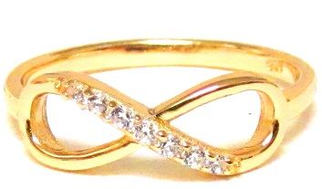 Moterys Gold Ring With Infinity Design