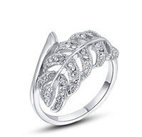 diamant frunze platină-ring18