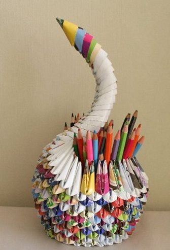 Recycle Paper Craft Pencil Holder