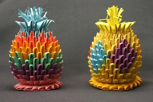 Folding Paper Crafted Pineapple