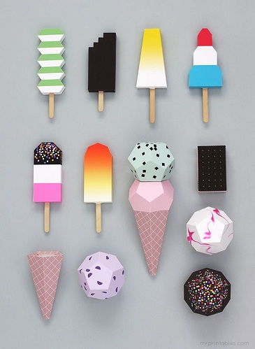 Papír Ice Cream Design