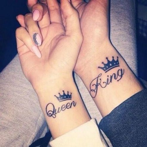 25 Stylish & Cute Matching Tattoos for Couples - King & Queen Matching Tattoos for Couples