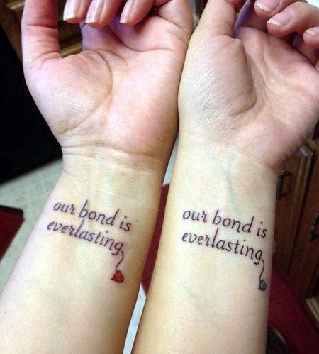 25 Stylish & Cute Matching Tattoos for Couples - Matching Word tattoo design