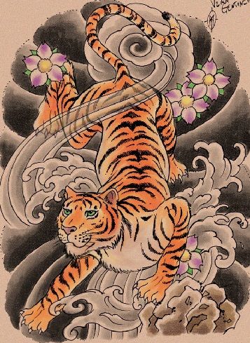 Japoneză-tigru-tatuaj-design20