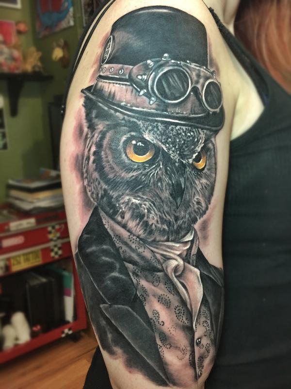 steampunk owl tattoo600_800