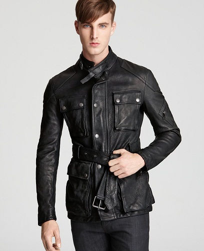 Burberry Brit Doherty Belted Leather Jacket