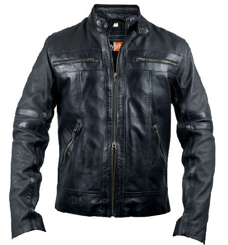 Smooth Traction Dark Brown Biker Mens Leather Jacket