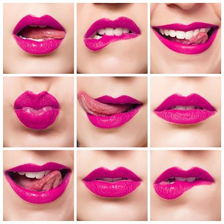 Pink lips gloss