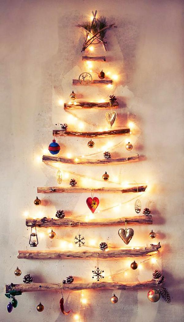 iluminat decos in the shape of a christmas tree