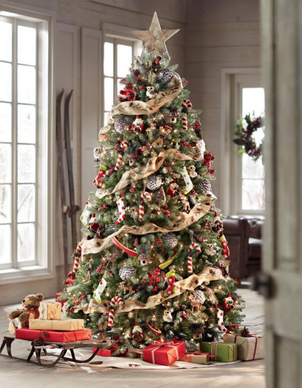 A christmas tree with a rustic look