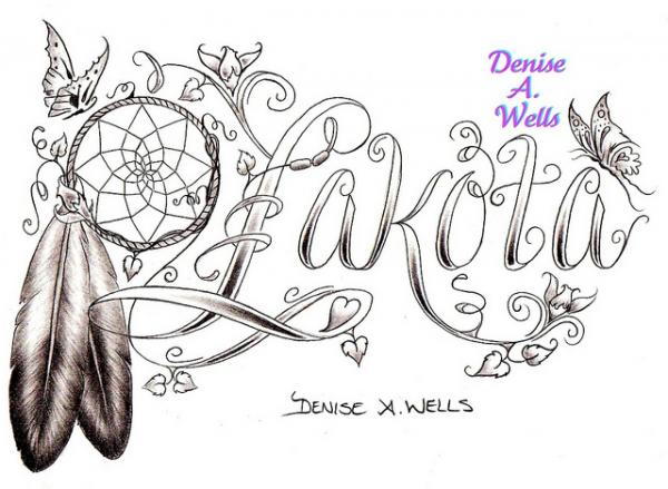 30 színes tattoo betűtípusok Denise A. Wells
