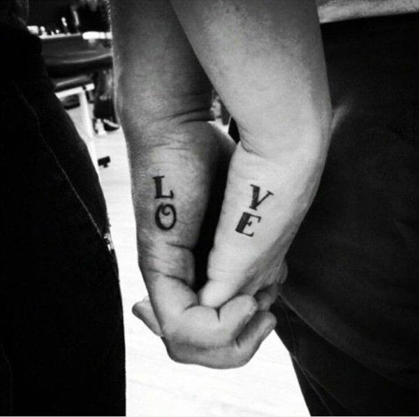 ljubezen couple tattoo