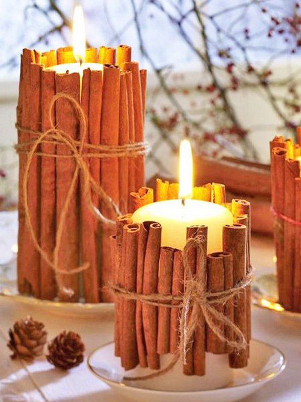 DIY cinnamon candles